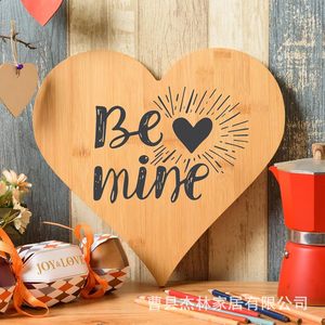 ถาดไม้ไผ่รูปหัวใจ Jelin ลาย Be Mine สำหรับเสิร์ฟของหวาน ชีสบอร์ดในงานปาร์ตี้ - Product Image 1
