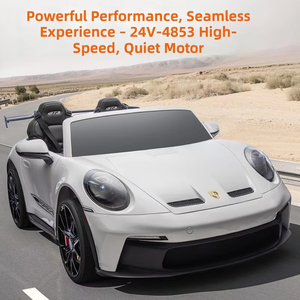 Voiture électrique pour enfant Porsche 911 GT3 personnalisée sous licence, 4 roues, plastique, batterie 24V, télécommande, double siège - Product Image 5