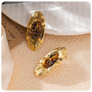 <span class=keywords><strong>2026</strong></span>ใหม่ต่างหูสแตนเลสรูปหัวใจสีม่วงสีชมพูธรรมชาติจี้พีชต่างหูผู้หญิงสไตล์อินเทรนด์ - Product Image 3