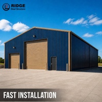 Conception de construction de petit entrepôt ignifuge kit d'abri de voiture en métal maison de construction garage préfabriqué