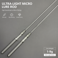 Canne à pêche spinning et casting en fibre de carbone haute performance, action rapide, ultra-légère, 2 brins, pour la pêche en lac, pour truites et bass, 1.68m, 1.8m, 1.98m, vente en gros