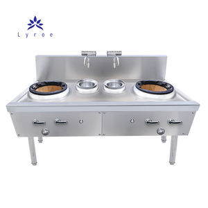 Lyroe Cuisinière à gaz professionnelle en acier inoxydable améliorée pour restaurant, brûleur <span class=keywords><strong>de</strong></span> wok commercial pour cuisine chinoise - Product Image 4