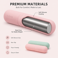 Haltères en fonte recouverts de silicone en gros, disponibles en 1 kg, 1,5 kg, 2 kg, 2,5 kg, avec logo personnalisé, pour les marques de Pilates, Yoga et Fitness