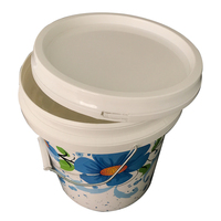 Seau en PP de qualité alimentaire à ouverture large et faible gravité 20LF-3, impression personnalisée, anti-renversement pour application de peinture lourde sur site