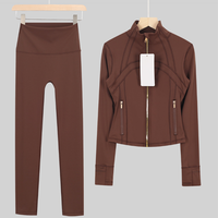Ensemble de veste de sport pour femme, coupe ajustée, respirant, coupe-vent, séchage rapide, grande taille, collection Hiver 2026, idéal pour la course, la gym et le yoga