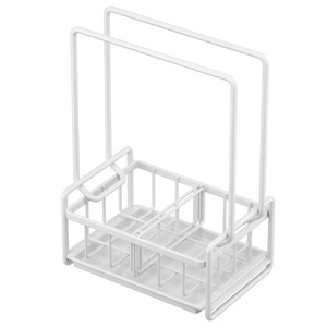 Double-Tier Modern <b>Kitchen</b> <b>Storage</b> Racks Punch-Free Standing Towel Drain & Sponge Drain Racks Stainless Steel Waterproof - Product Image 5