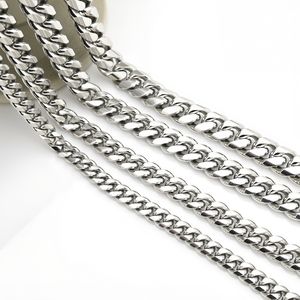 Collana a Catena Cubana in Acciaio Inossidabile Lucidato Stile Hip Hop, Accessori Semi-Lavorati, Gioielli in Acciaio al Titanio con Placcatura Personalizzata - Product Image 5