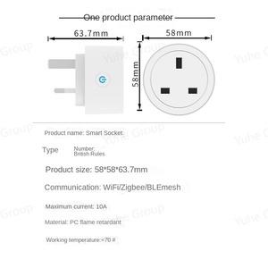 Hottest Security <b>UK</b> <b>Socket</b> Wifi <b>Smart</b> Plug for Home PST-BSD48 - Product Image 6