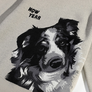 Logotipo personalizado OEM y ODM Hombres Suéter Diseñador Tallas grandes al por mayor Tela de lana de algodón Patrón Jacquard Jersey de punto Suéter Unisex - Product Image 2