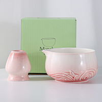 Nouvel arrivage Astief : Ensemble de fouets à matcha en bambou avec support et bol à thé Chawan, personnalisables avec logo en relief et dégradé de couleurs