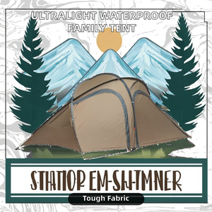 Tente de camping familiale légère en nylon imperméable avec poteau en aluminium Type de contreventement droit ultra-léger pour les aventures en plein air - Product Image 4