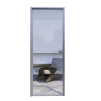 Porte-fenêtre en aluminium à double vitrage creux, anti-condensation, insonorisée, facile à nettoyer, prix usine, pour bureau/d'étude