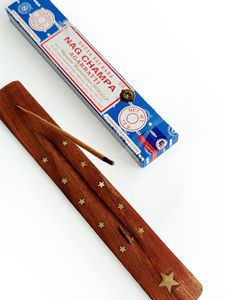 Bâtons d'encens authentiques Satya Sai Baba en bois de santal, naturels, roulés à la main, parfum de fleur jaune Nag Champa, yoga - Product Image 1