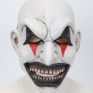 Máscara de látex de payaso mortal de Halloween con sombrero, accesorio de terror para decoración de fiestas de disfraces - Product Image 3