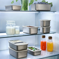 Boîte à lunch bento en titane pur, écologique, portable, anti-fuite, pour enfants et adultes, avec date, conteneur de stockage alimentaire pour enfant
