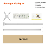 Support de plafond universel professionnel Charmount pour projecteur, inclinable (-15° à 15°), réglable en hauteur, en acier inoxydable, avec câble