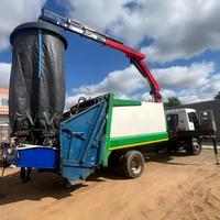 Grue montée sur chargeur de qualité supérieure, fabriquée en Chine, 5-25 tonnes, grue à flèche SQ5z Bob-lift, télécommande, 5 sections, 6 sections