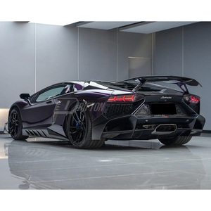 สเกิร์ตข้างคาร์บอนไฟเบอร์แบบแห้ง Aventador NOV Style สำหรับ Lamborghini Aventador LP700 2011-2015 ชุดแต่ง - Product Image 5