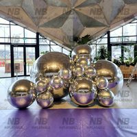 Décoration de fête de taille personnalisée Grandes sphères réutilisables Grandes bulles brillantes Ballon gonflable Disco Boule miroir