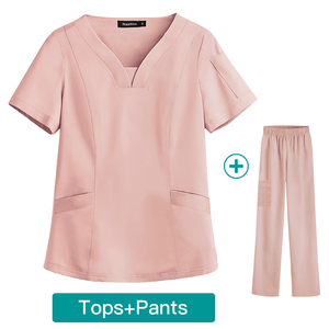 Logo personnalisé Prêt à Expédier Scrubs Médicaux Doux Ensembles d'Uniformes de Haute Qualité - Product Image 4