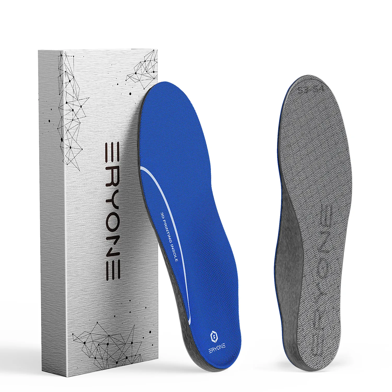 사용자 정의 교정 편안한 아치 지원 미끄럼 땀 빠른 건조 사용자 정의 3d 인쇄 깔창 신발 Insol