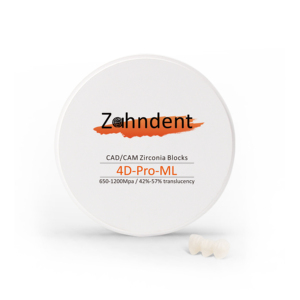 Produttore Zahndent materiale da laboratorio dentale 1200MPa forza 4D Pro blocco di Zirconia in ceramica dentale multistrato - Product Image 5