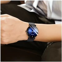 BELUSHI jam tangan pria 010, arloji bisnis kasual Stainless Steel Ultra tipis Quartz konograf tahan air