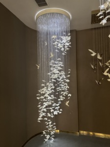 Ecojas thiết kế mới tùy chỉnh trang trí gốm công nghệ Chim Shape RGB đèn chùm - Product Image 4