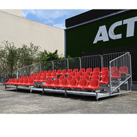 Tribuna de sièges de spectateurs en aluminium à 4 niveaux pour terrains de sport 50 sièges/ensemble de tailles personnalisées disponibles