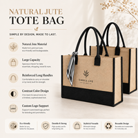 Nuove Borse in Iuta Personalizzate con Logo Stampato, Borse Ecologiche ad Alta Capacità in Lino e Iuta per Regali Promozionali