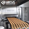 Ligne de production de biscuits automatique à haute efficacité contrôlée par PLC, avec mélangeur de pâte, laminoir, four de cuisson et four tunnel en acier inoxydable 304