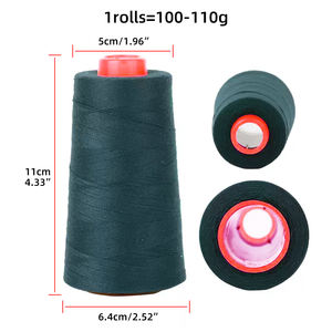 ด้ายเย็บผ้าโอเวอร์ล็อคแบบม้วน ขายส่ง 1200 หลา 100% โพลีเอสเตอร์ ความทนทานสูง คละสี สำหรับจักรเย็บผ้า - Product Image 3