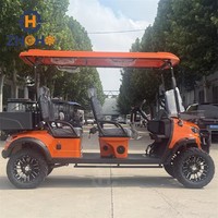 Voiturette de golf électrique 72V 4 places, nouveau design, véhicule utilitaire avec boîte de chargement, batterie au lithium, certifiée CE, autonomie de 90 km, vitesse de 30-50 km/h