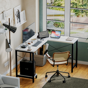 Chất Lượng Cao L Hình Bằng Gỗ Máy Tính Để Bàn Máy Tính Văn Phòng Bảng Góc Bàn Nghiên Cứu Với Đứng Side Túi - Product Image 1