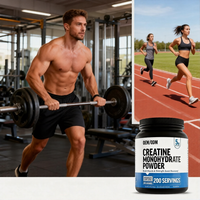 Fabricant de suppléments pré-entraînement pour la musculation, emballages de sachets de créatine monohydrate en poudre, étiquette privée personnalisée, GMP