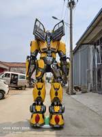 Disfraz de Cosplay de Robot Transformer LED Amarillo de Alta Calidad a Precio de Fábrica, para Adultos Unisex, Navidad/Halloween
