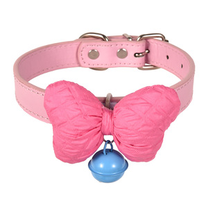 Collier pour animaux de compagnie avec nœud et clochette, en cuir PU réglable, pour chiens et chats de petite et moyenne taille - Product Image 5