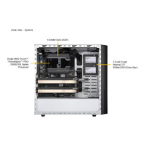 Supermicro AS-531AW-TC H13 Mid-Tower Workstation AMD Threadripper PRO 7000WX Hingga 96 Core