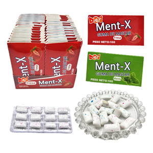 Goma de Mascar al Por Mayor con Etiqueta Privada Personalizada, Dos Sabores, Fresa y Menta, Paquetes Portátiles para Refrescar el Aliento, Snacks Diarios - Product Image 1