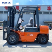 Chariot élévateur diesel WGZN de haute qualité, 3 tonnes, 4 roues, chargement stable, logistique d'usine, chariot élévateur diesel