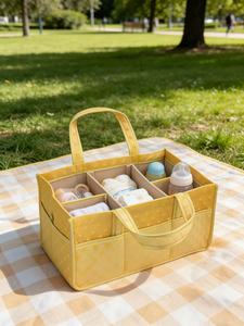 Prix d'usine, sac <span class=keywords><strong>de</strong></span> rangement pour couches <span class=keywords><strong>de</strong></span> bébé personnalisé, sac <span class=keywords><strong>de</strong></span> transport pour <span class=keywords><strong>la</strong></span> crèche, panier organisateur portable avec séparateur amovible - Product Image 3