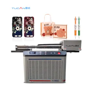 90*60 Ricoh G5i UV Printer 2-4print Head Acrylic Tile PCV All Kinds Of Flat Material Inkjet Printer UV Flatbed Printer