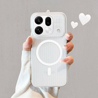 Étui de téléphone portable magnétique en PC rigide à motif rayé ondulé populaire pour OPPO Find X9 Ultra X8 Pro