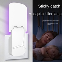 Nouvelle Lampe Anti-Moustiques Électronique à Brancher, Faible Consommation d'Énergie, Piège Adhésif à Moustiques, Attractant Lumineux à Ondes pour Piéger les Mouches
