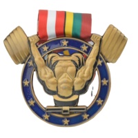 Médaille personnelle de dynamophilie 3D Médailles sportives personnalisées 2D et médaille Badminton