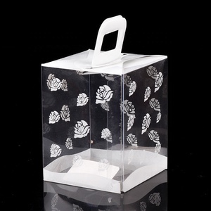 Boîte d'emballage alimentaire de gâteau Pop <span class=keywords><strong>en</strong></span> plastique de taille personnalisée avec poignée emballage d'échantillon gratuit transparent PVC personnalisé OEM Gift & Craft - Product Image 2