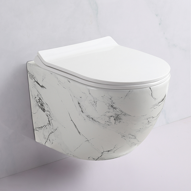 Marble Design Ceramic Wall Hanging Wc Inodoro Suspendido Tankless Prefab Color Toilet Bowl Wall Toilet Set