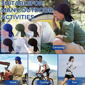Bandana de pirate respirant à séchage rapide avec logo personnalisé pour hommes et femmes, absorbant la transpiration, idéal pour le jogging - Product Image 5