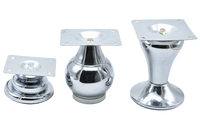 Vente en gros de chaises de salle à manger chromées 45mm armoires de cuisine pieds chromés
