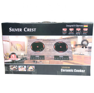 Horno Eléctrico de Doble Quemador Silver Crest con Cubierta Dorada, Olla Caliente Portátil para el Hogar, Acero Inoxidable - Product Image 2